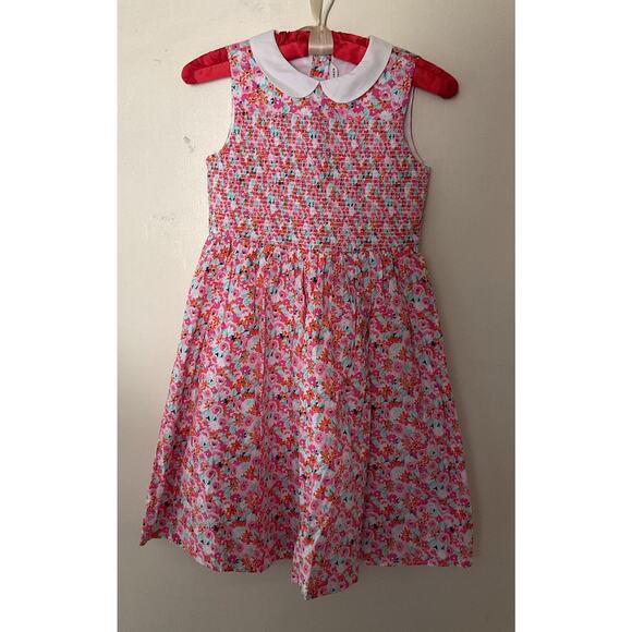 Janie and Jack Girls Floral Smocked Dress Size 10 NWT Peter Pan Collar - Picture 1 of 6
